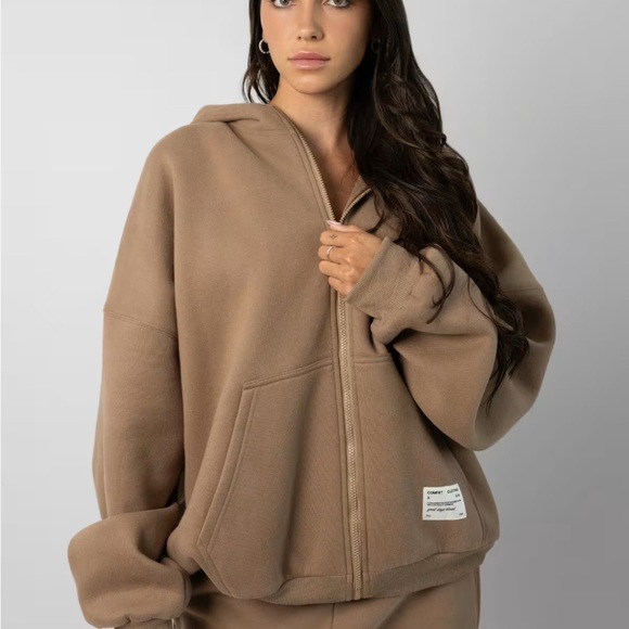Comfrt Brand Women's Full Zip Hoodie Teddy M - Picture 1 of 2